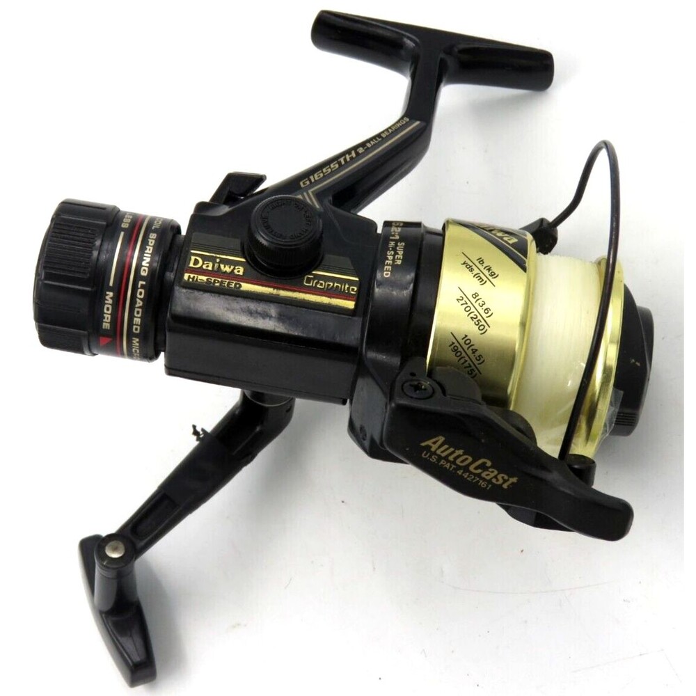Daiwa Hi-Speed Graphite Spinning Reel 6.2:1 Coil Spring Loaded 2 Ball Bearing